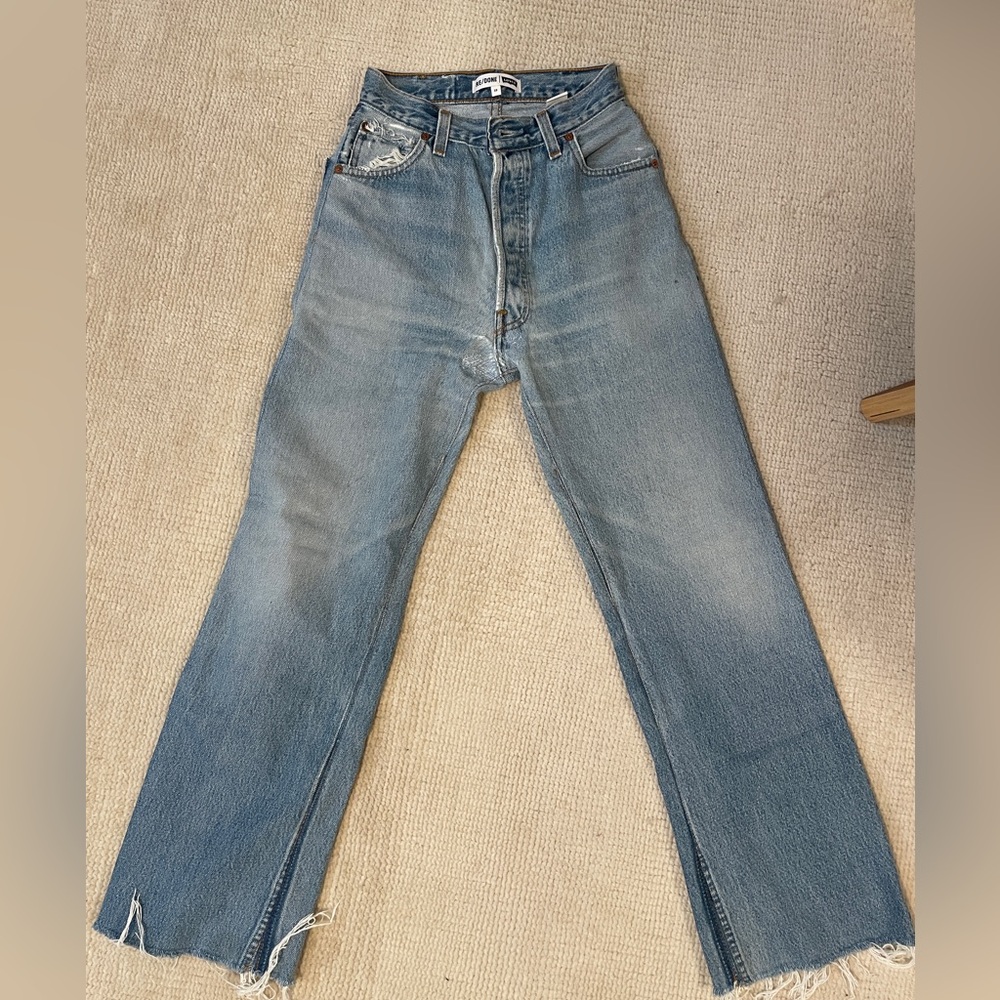 Re/Done high rise Wide Leg Crop size 23